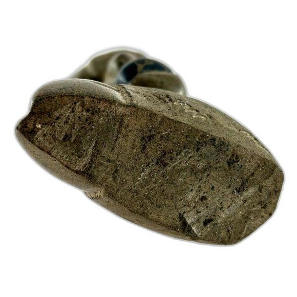 Mother & Child Figurine Carved Soapstone African Tribal Art, Blue Accents - Picture 5 of 8